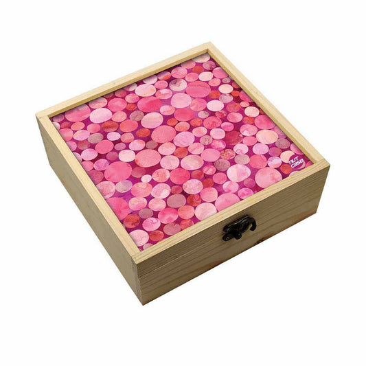 Jewellery Box Makepup Organizer -  Pink Marble Dots Nutcase