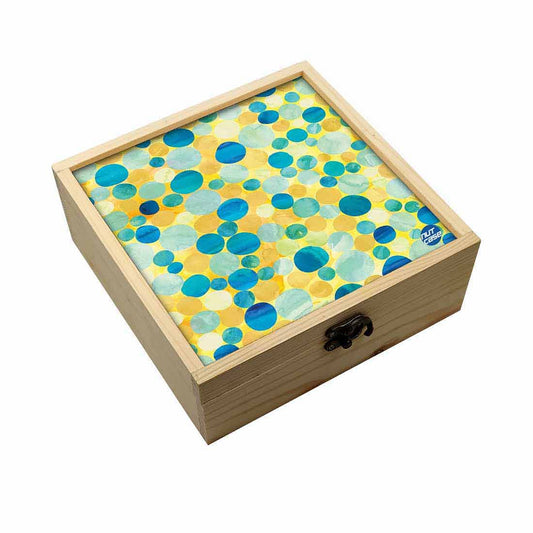 Jewellery Box Makepup Organizer -  Green Marble Dots Nutcase