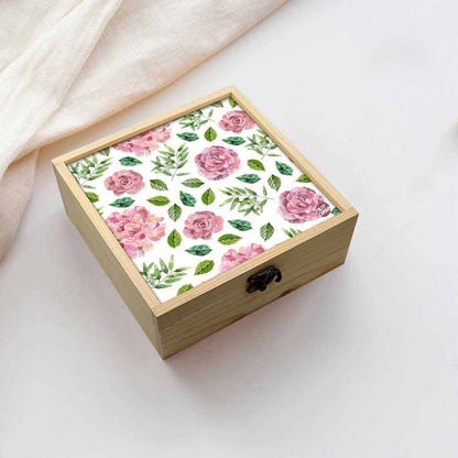 Jewellery Box Makepup Organizer -  Pink Flower Nutcase