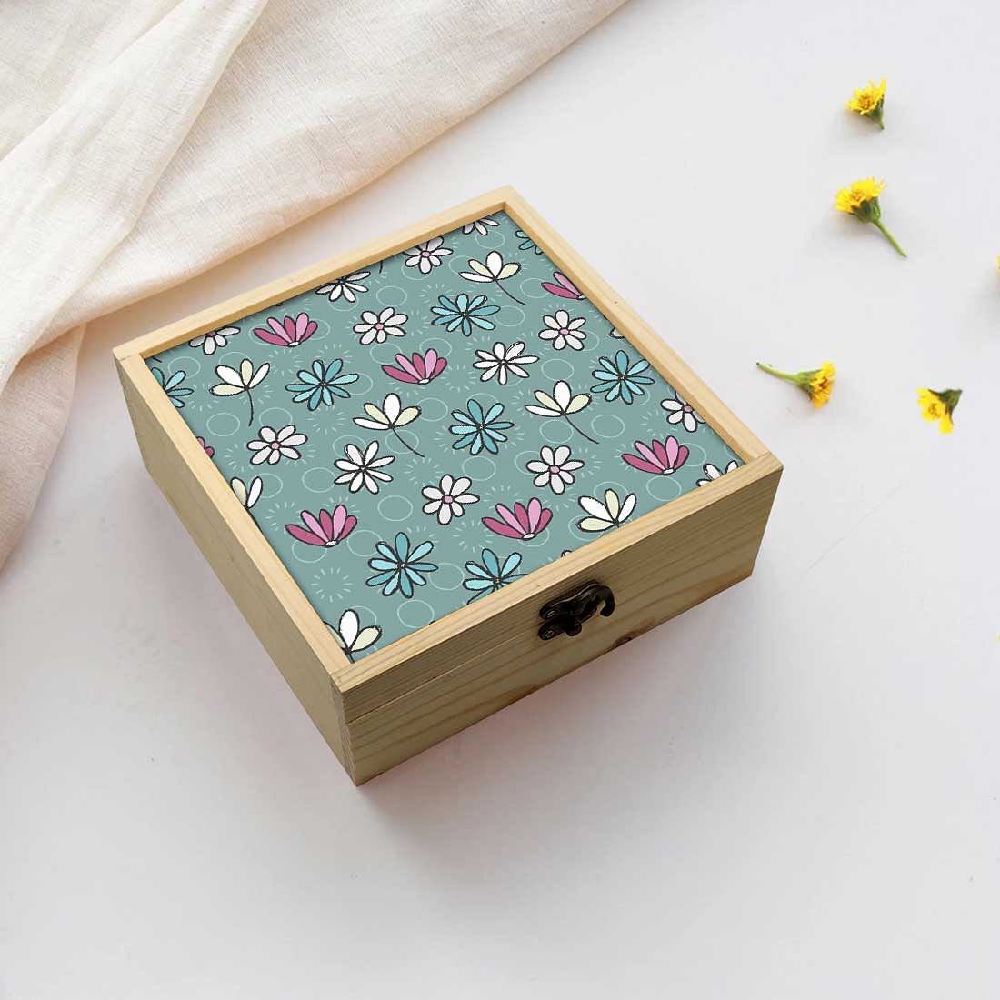 Jewellery Box Makepup Organizer -  Vintage Flower Pattern Nutcase