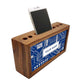 Personalized Wood office organizer - Circuit Board Blue Nutcase