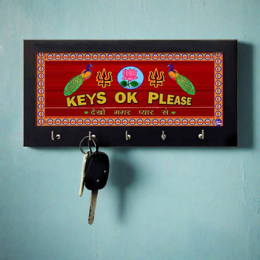 Creative Wooden Key Holder Designs Keys Hanger for Wall - India Truck Art Nutcase
