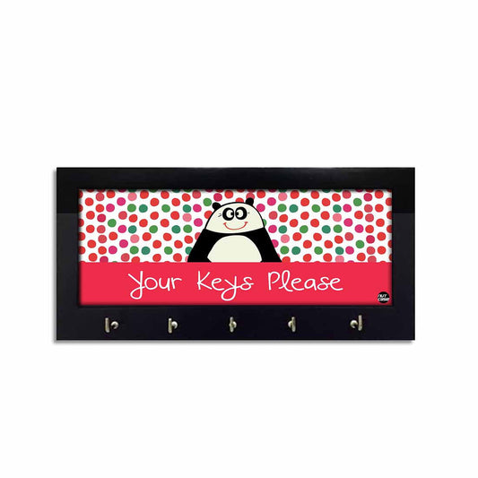 Key Holder Hanger For Wall -  Cute Panda Nutcase
