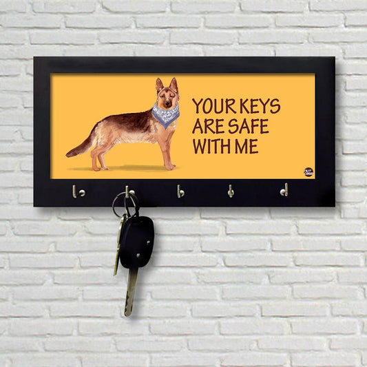 Key Holder Wooden Keys Organizer for Wall - Your Keys Safe Nutcase