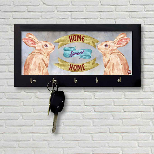Wall Key Holder for Home With 5 Hooks Keys Hanger - Rabit Nutcase