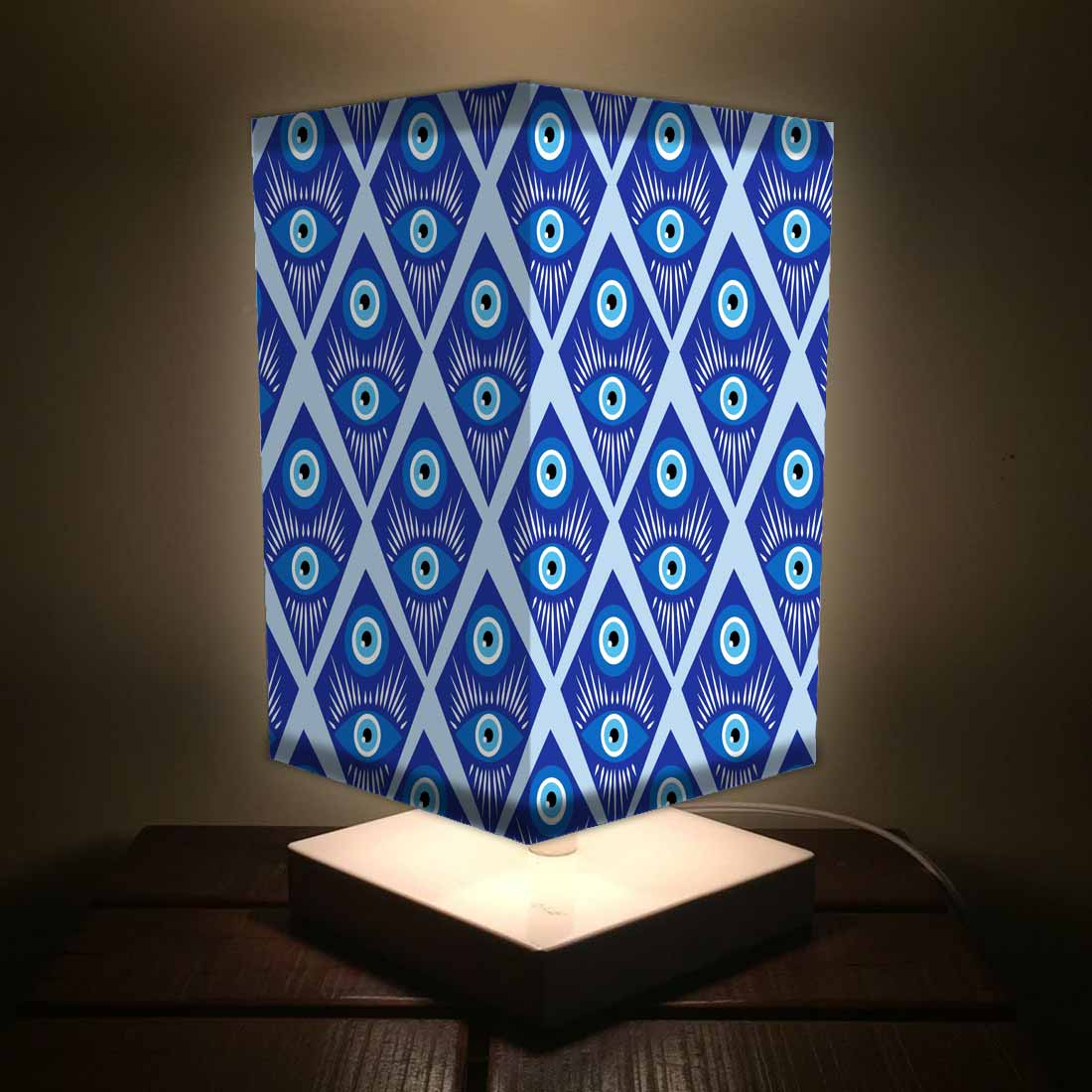 Designer Small Table Lamps for Living Room Bedroom Decor - Evil Eye Protector Nutcase