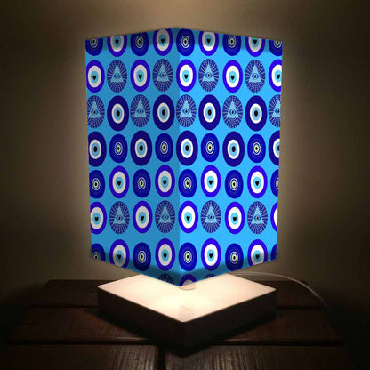 Designer Small Table Lamps for Living Room Bedroom Decor - Evil Eye Protector Nutcase