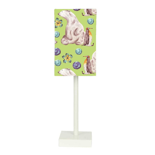 Tall Table Lamp For Living Rooms -   Polar Bear Forest Nutcase