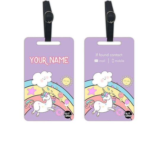 Personalized Unicorn Luggage Tag Add Your Name - Set of 2 Nutcase
