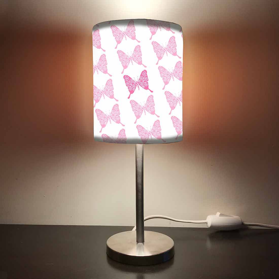 Kids Pretty Table Lamps for Study Room - Pink Butterfly 0004 Nutcase