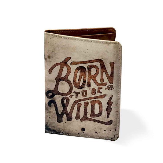 Passport Holder Leather Travel Wallet Organizer - Born To Be Wild Nutcase
