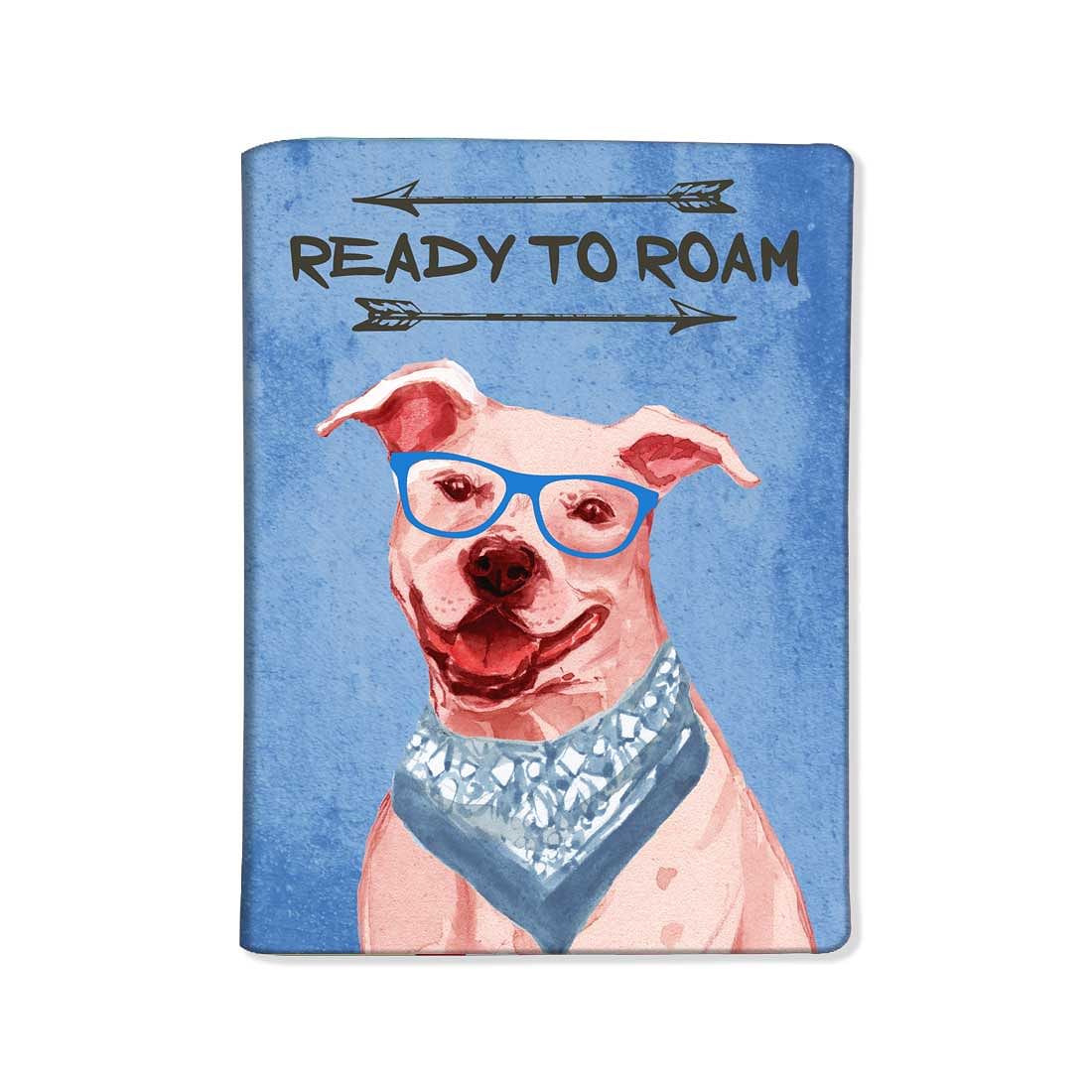 Passport Cover Holder Travel Wallet Case - Hipster Dog Nutcase