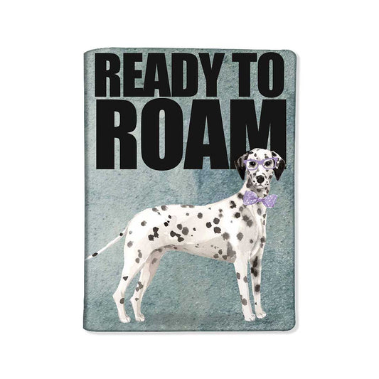 Passport Cover Holder Travel Wallet Case - Dalmating Dog Nutcase