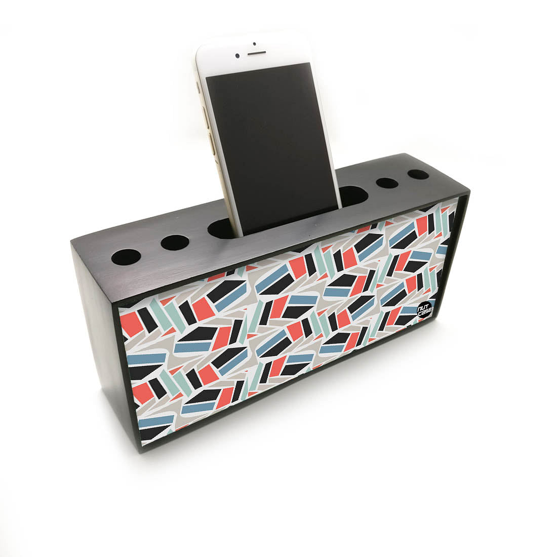 Pen Mobile Stand Holder Desk Organizer - Pastel Patterns Nutcase