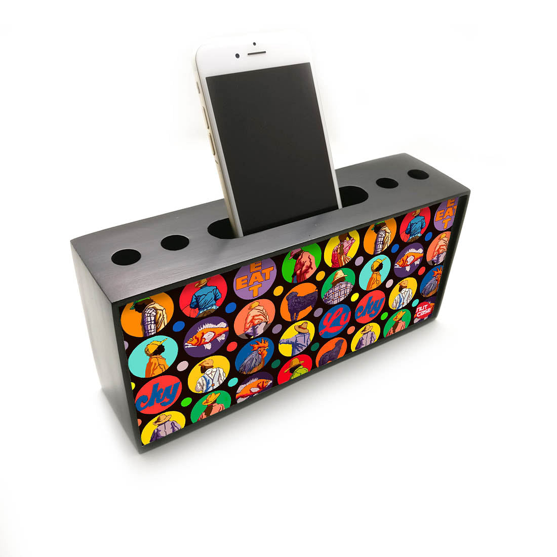 Pen Mobile Stand Holder Desk Organizer - Lucky Art Nutcase