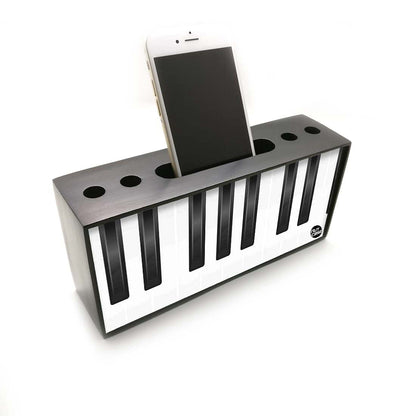 Pen Mobile Stand Holder Desk Organizer - White Piano Nutcase