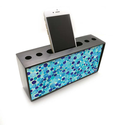 Pen Mobile Stand Holder Desk Organizer - Polka Dots Nutcase