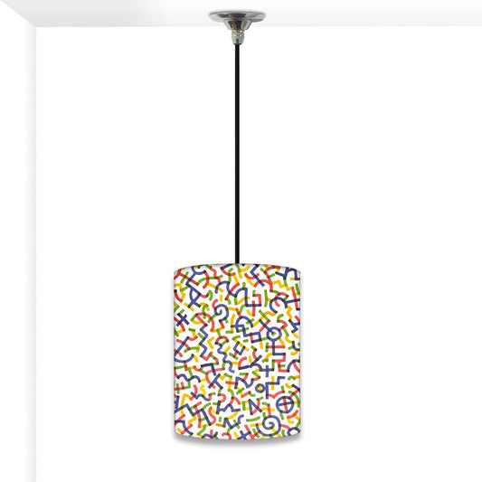 Cool Hanging Pendant Lamp - Colorful Crazy Lines Nutcase
