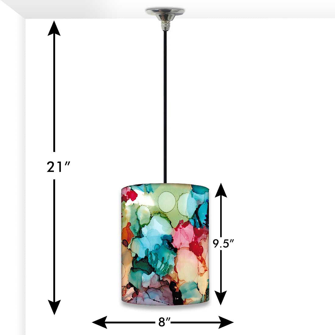 Pendant Lamp for Passage - Alcohol Ink Styled Nutcase