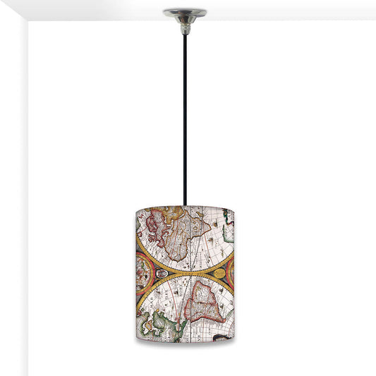 Trendy Vintage Pendant Lamp - Vintage Maps Globe Nutcase