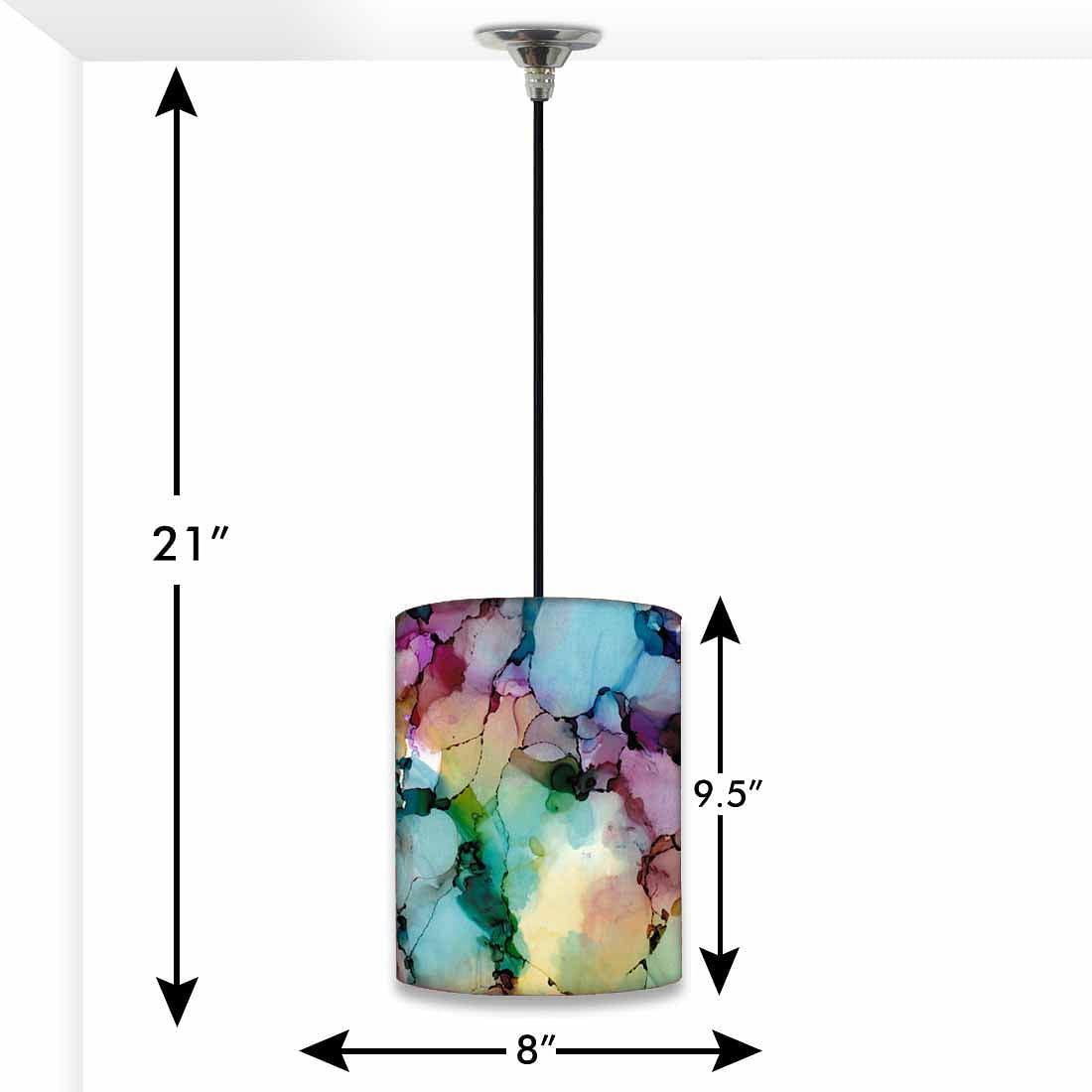 Best Designer Pendant Lamp - Alcohol Ink Styled Design Nutcase
