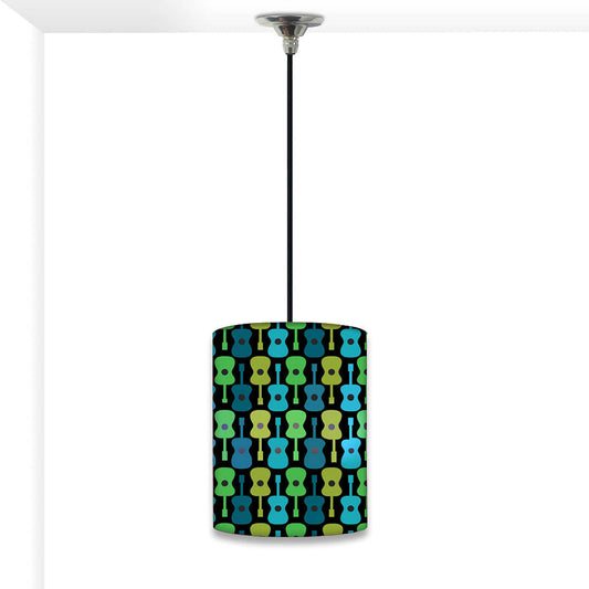Indoor Hanging Pendant Lamp - Blue Guitars Nutcase