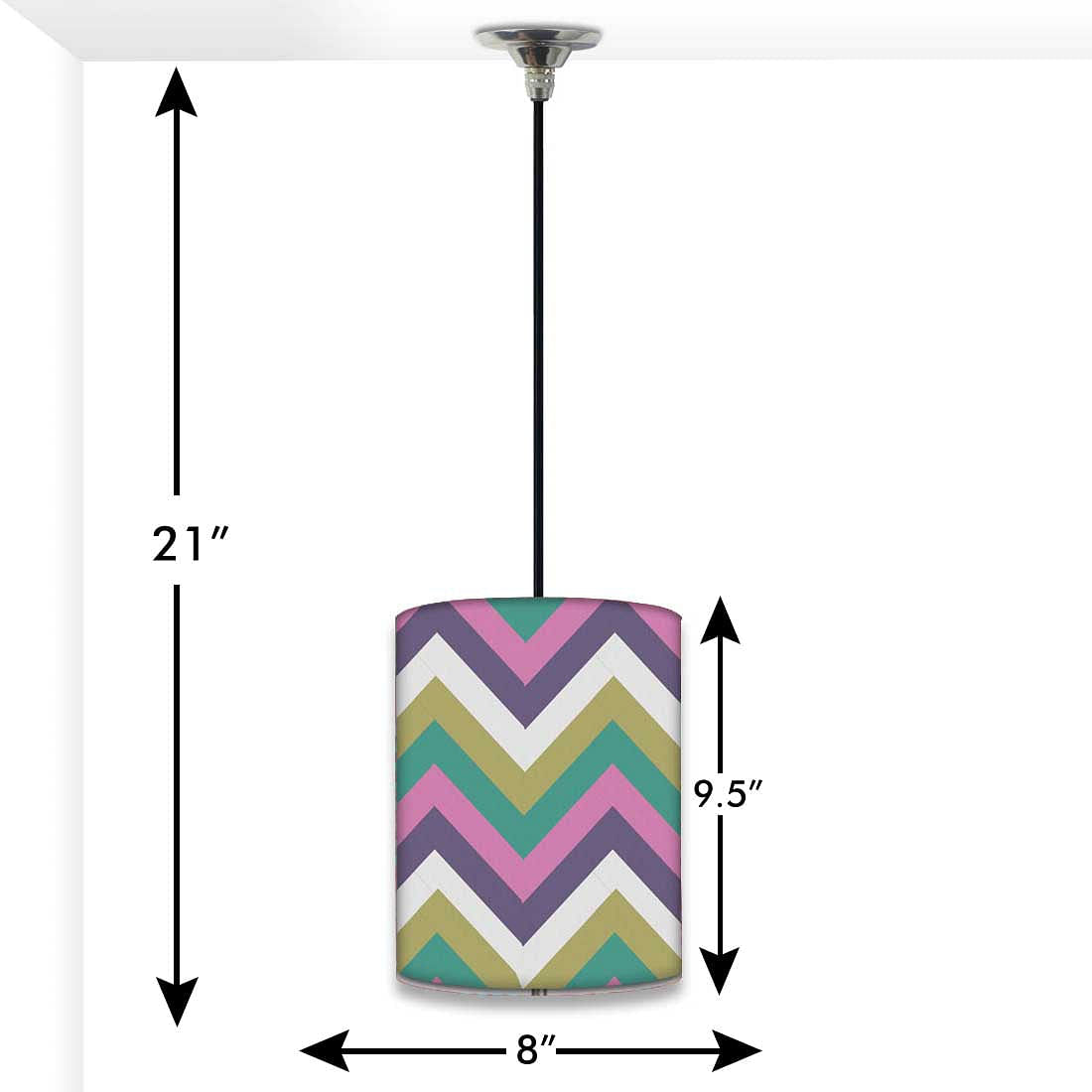 New Hanging Pendant Lamp - Zig-Zag Lines Nutcase