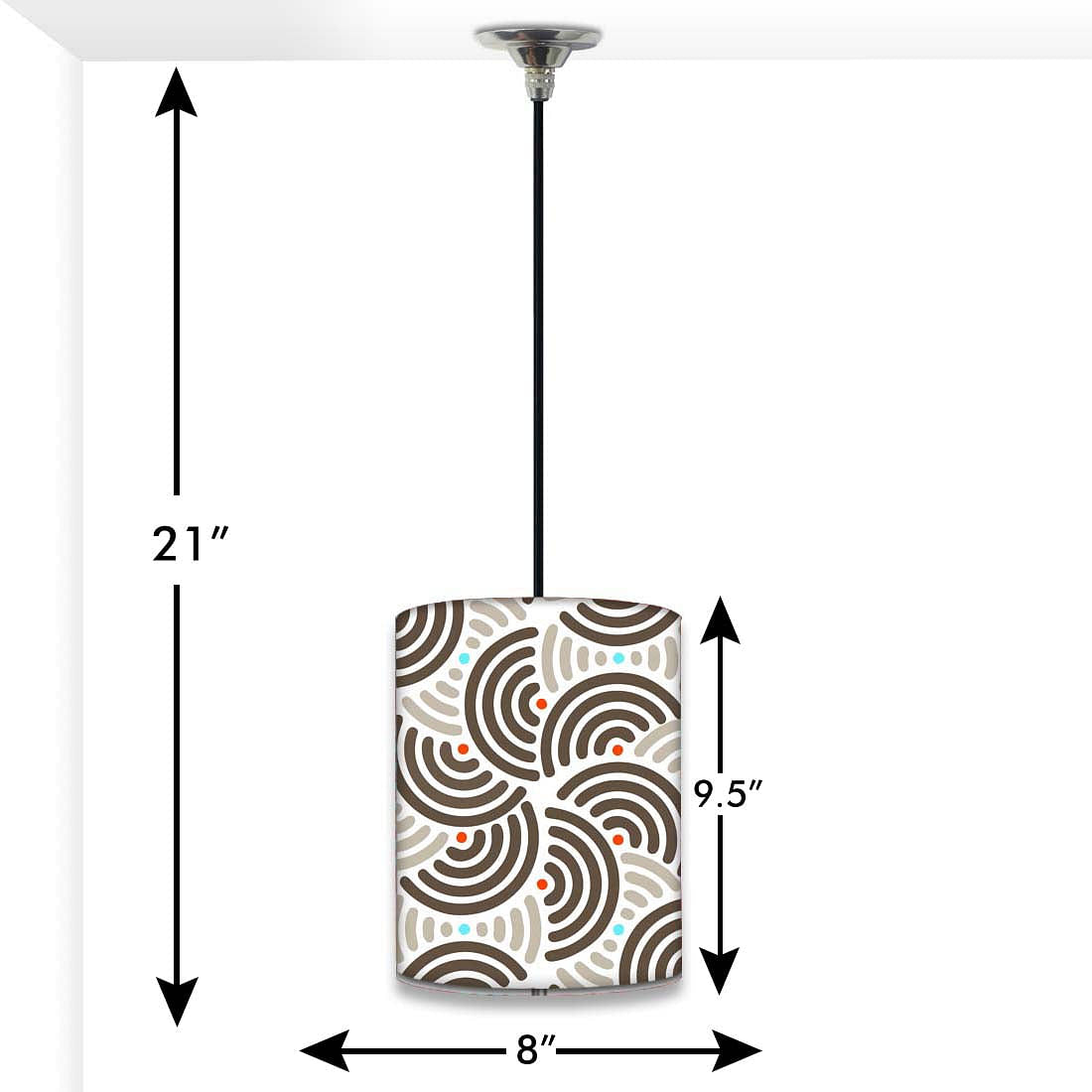 Designer Pendant Lamp for Passage - Semi Pattern Nutcase