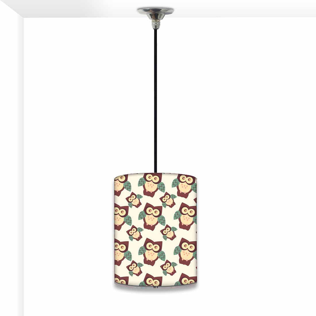 Designer Kids Hanging Pendant Lamp - Owl Nutcase