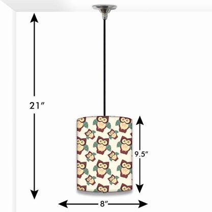 Designer Kids Hanging Pendant Lamp - Owl Nutcase