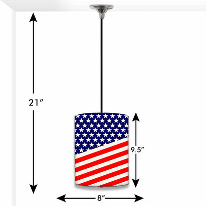 Unique Hanging Pendant Lamp - US Flag Nutcase