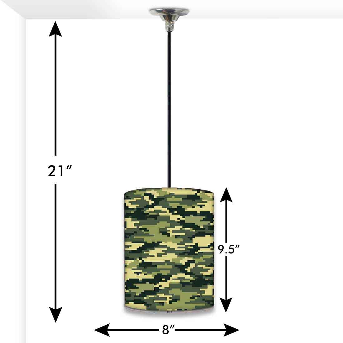 Designer Unique Pendant Lamp - Army camouflage Nutcase