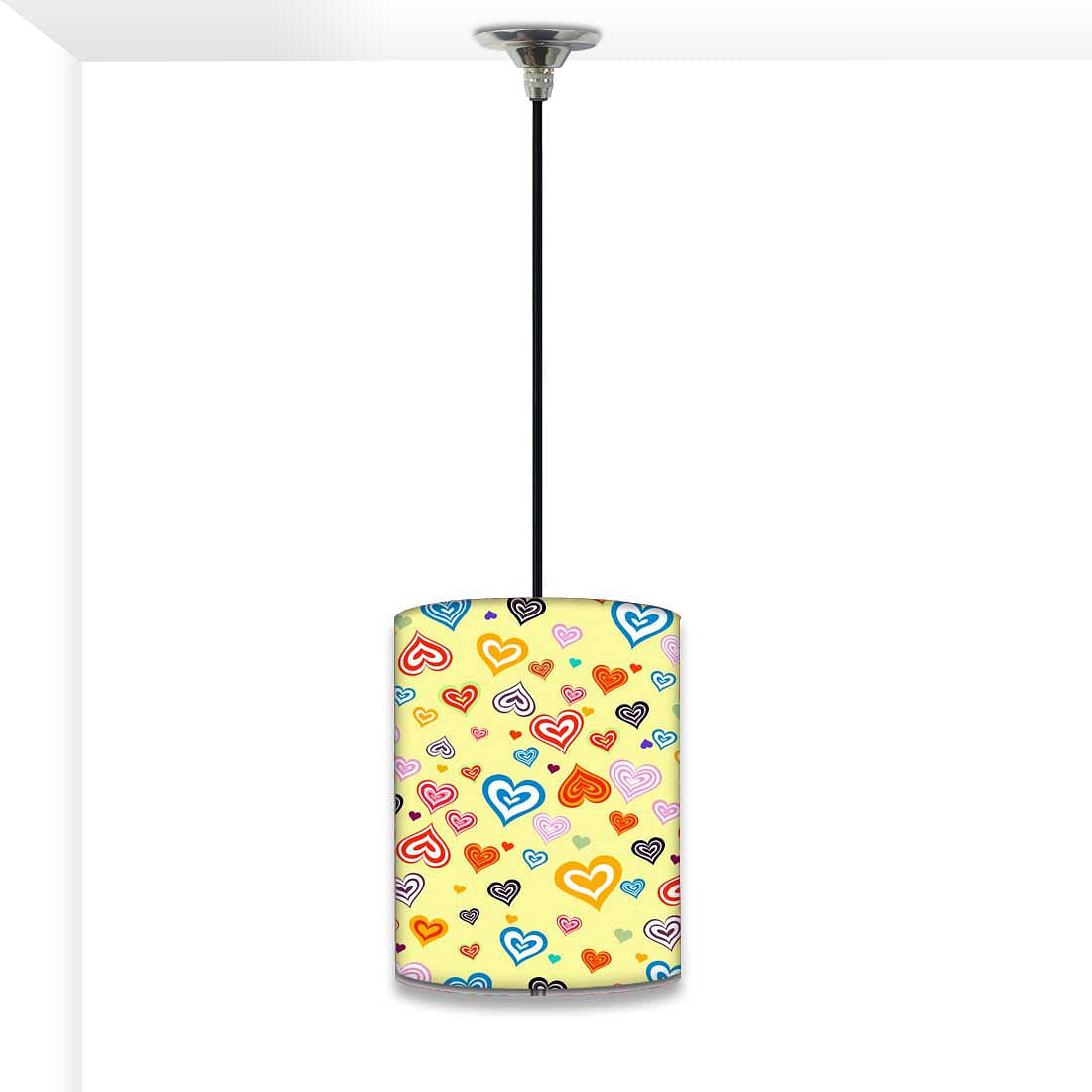 Outdoor Ceiling Pendant Lamp - Colorful Hearts Nutcase