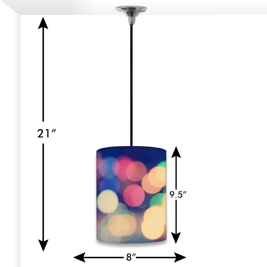 Cool Ceiling Hanging Pendant Lamp - Colorful Bokeh Nutcase