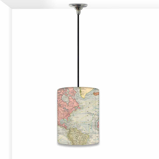 Vintage Ceiling Pendant Lamp - Vintage Map Nutcase