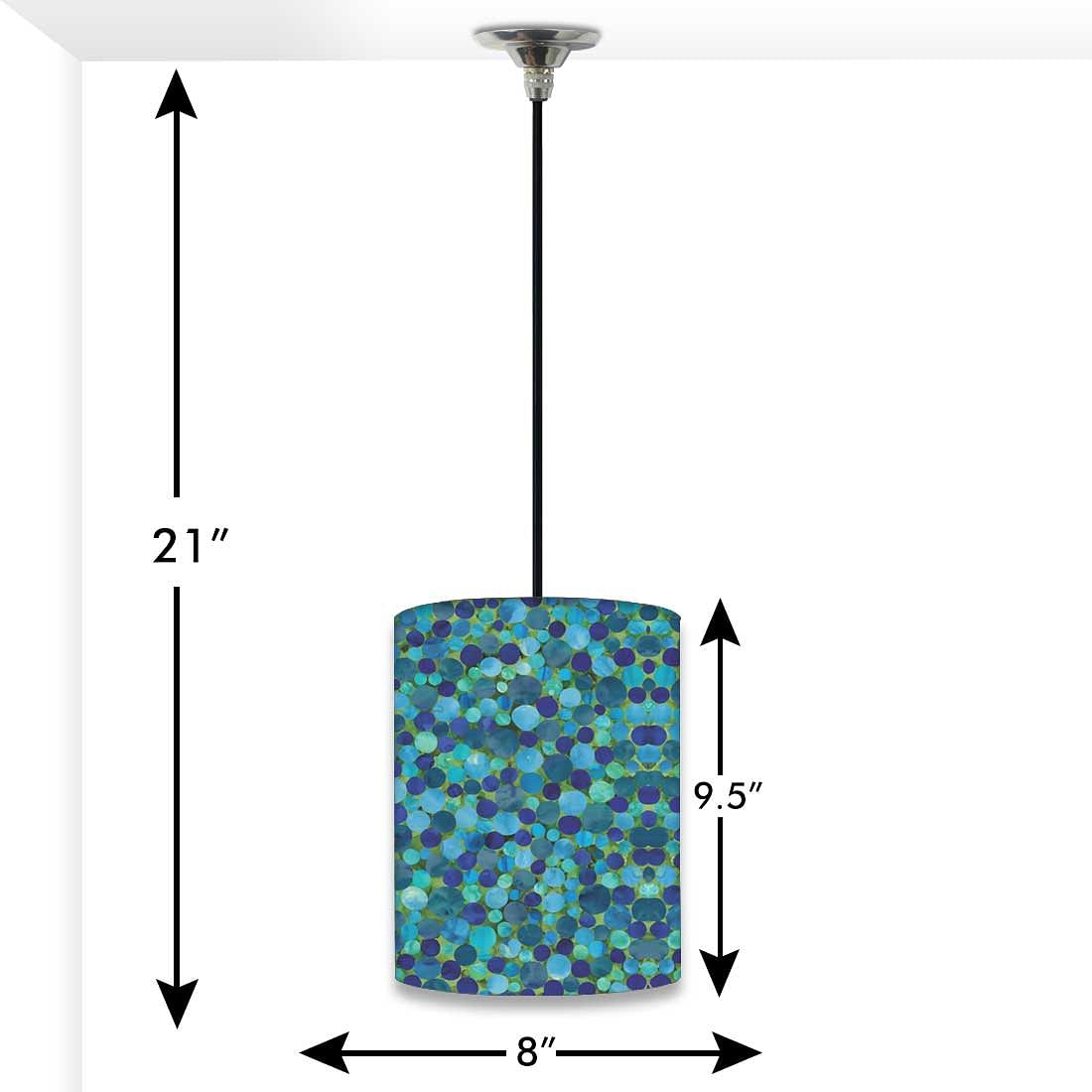 Modern Outdoor Pendant Lamp - Blue Marble Dots Nutcase