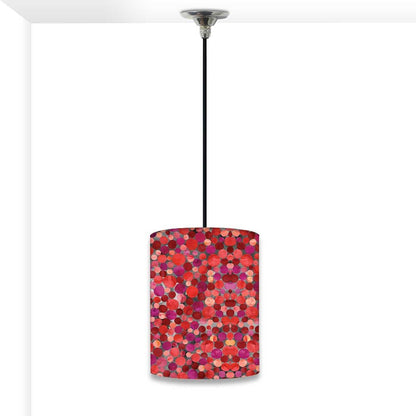New Simple Hanging Pendant Lamp - Dark Pink Marble Dots Nutcase