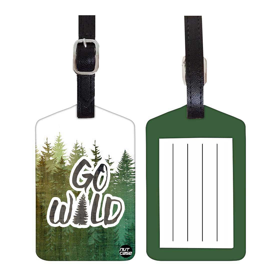 Luggage Tags Set Of 2 -  Go Wild Nutcase