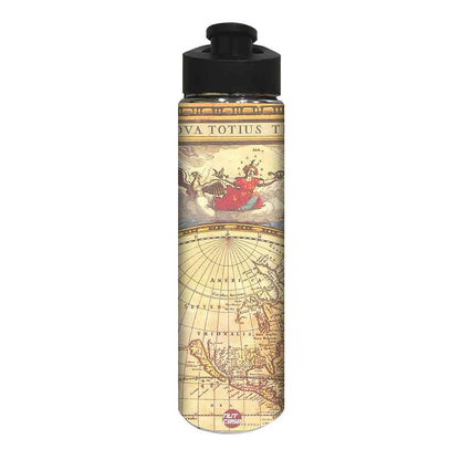 Stainless Steel Water Bottle -  Vintage Map Nutcase