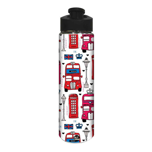 Stainless Steel Sipper Bottle for Birthday Return Gifts - Red Bus Nutcase