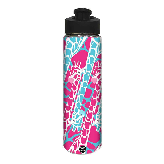 Designer Stainless Steel Water Bottle -  Giraffe Nutcase