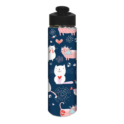 Designer Stainless Steel Water Bottle for Girls - Cute Cats Nutcase