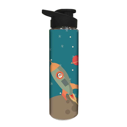 Sipper Steel Cycling Water Bottle for Kids - Spacecraft Nutcase