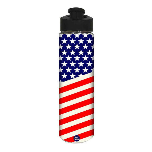 Designer Stainless Steel Sipper Bottle -  Flag of The United States Nutcase