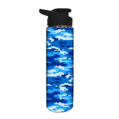 Designer Stainless Steel Sipper Bottle -  Blue Army Design Nutcase