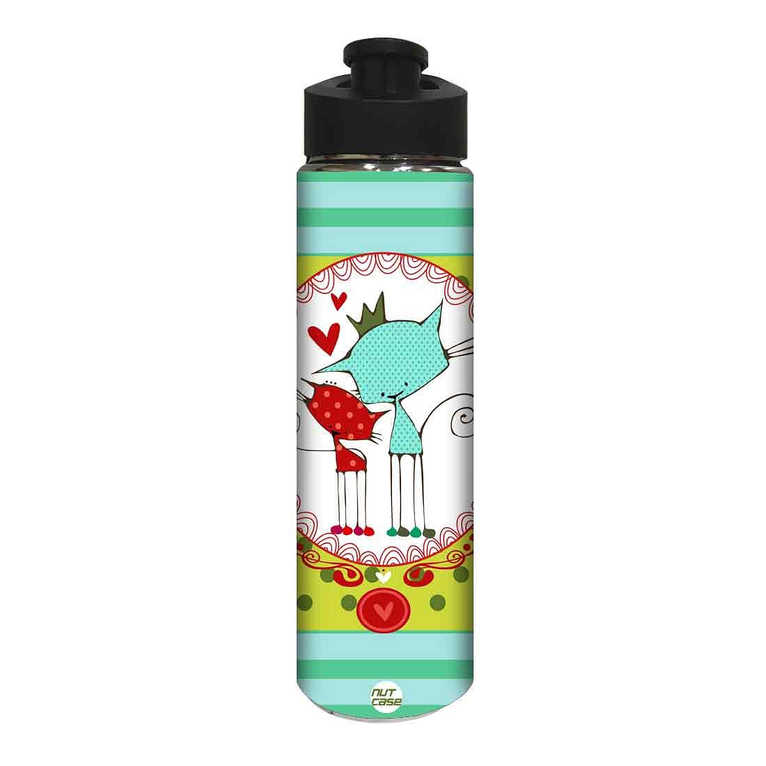 Designer Stainless Steel Water Bottle -  Beautiful Cats Nutcase