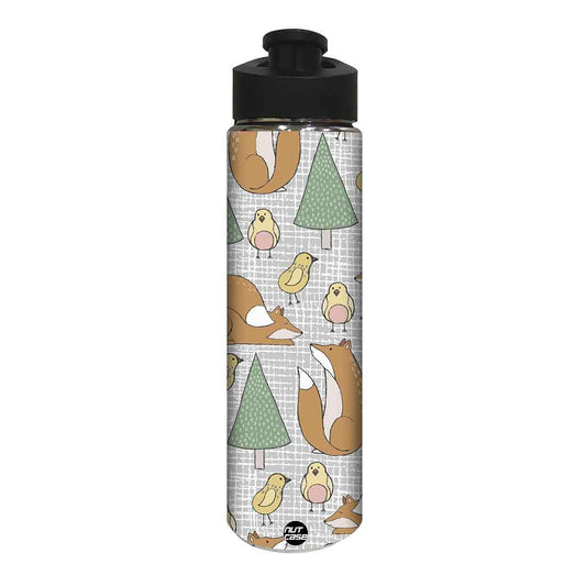 Designer Stainless Steel Water Bottle -  Chick and Christmas Tree Nutcase