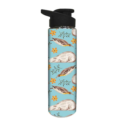 Designer Stainless Steel Sipper Bottle -  Bear and Flower Nutcase