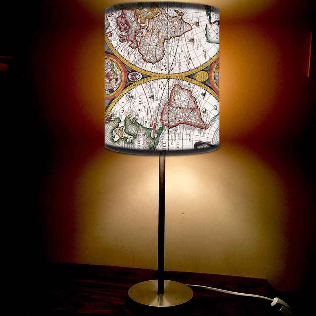 Stainless Steel Table Lamp For Living Room Bedroom -   Vintage Maps Globe Nutcase