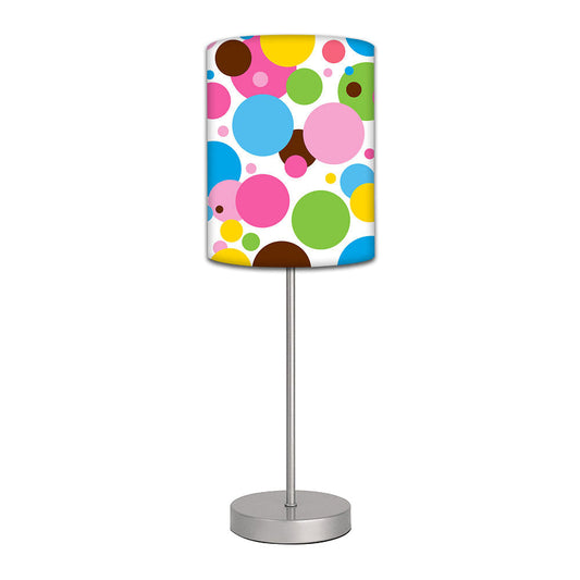 Stainless Steel Table Lamp For Living Room Bedroom -   Colorful Polka Dots Nutcase